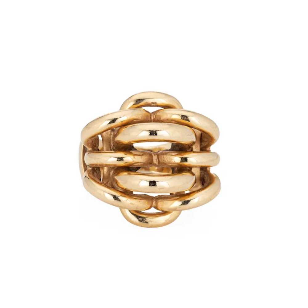 Vintage Tiffany & Co Woven Dome Ring 14 Karat Yel… - image 2