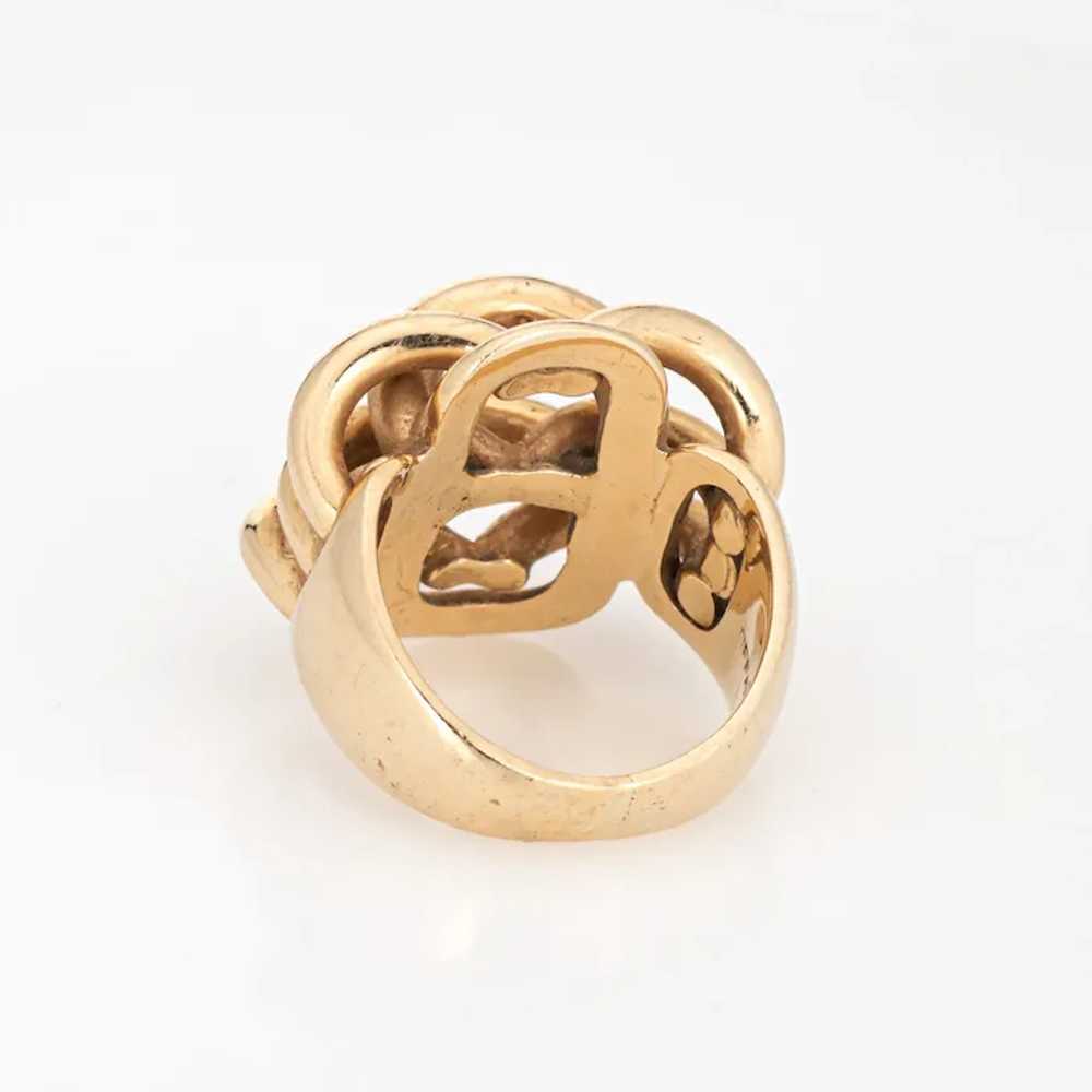 Vintage Tiffany & Co Woven Dome Ring 14 Karat Yel… - image 5