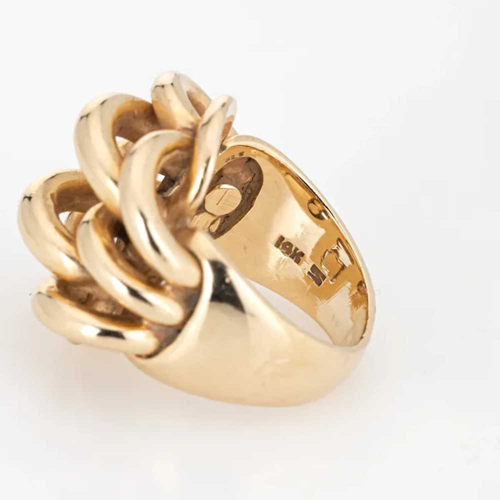 Vintage Tiffany & Co Woven Dome Ring 14 Karat Yel… - image 7