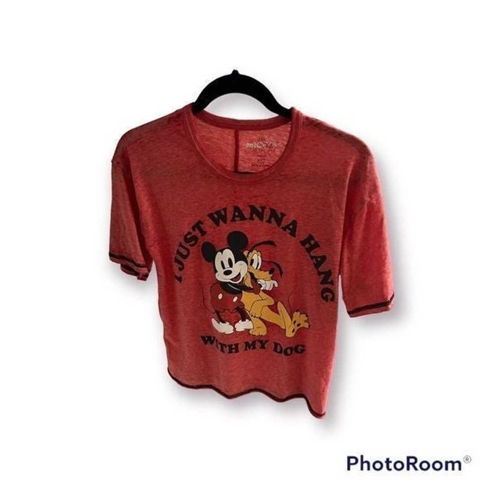 Vintage Mickey & Friends Crop T-Shirt - image 1