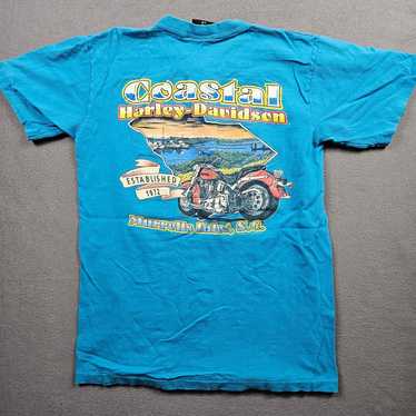 Vintage Harley Davidson Henley Shirt Short Sleeve… - image 1