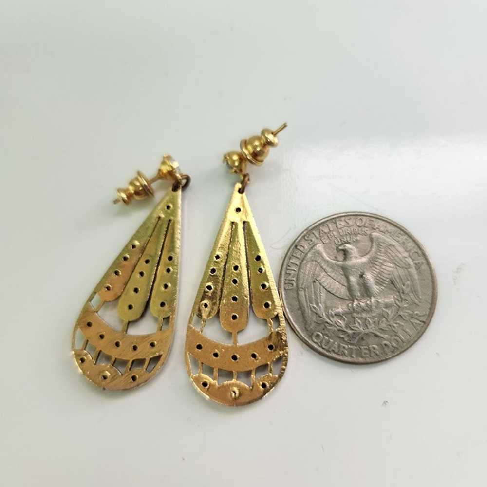 Vintage Victorian Inspired Dangle Pierced Earrings - image 2