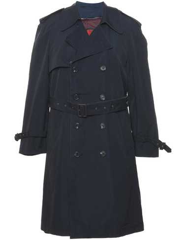 Moores Navy Double-Breasted Trench Coat - L - image 1