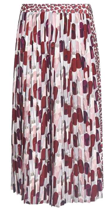 Product Details Prada Lipstick Print Pleated Skirt - image 1
