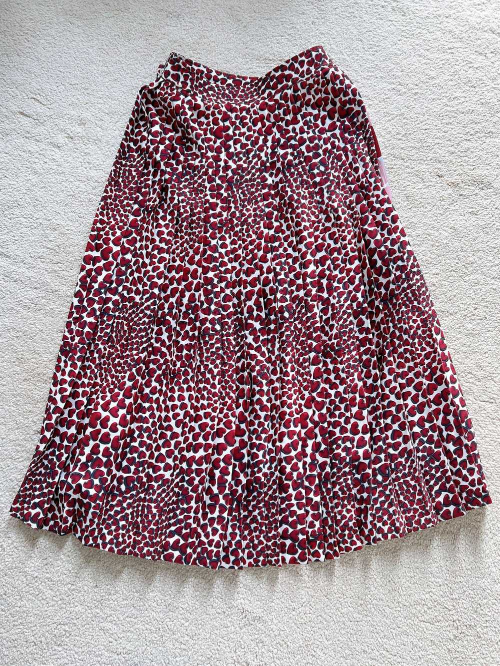 Product Details Prada Lipstick Print Pleated Skirt - image 3