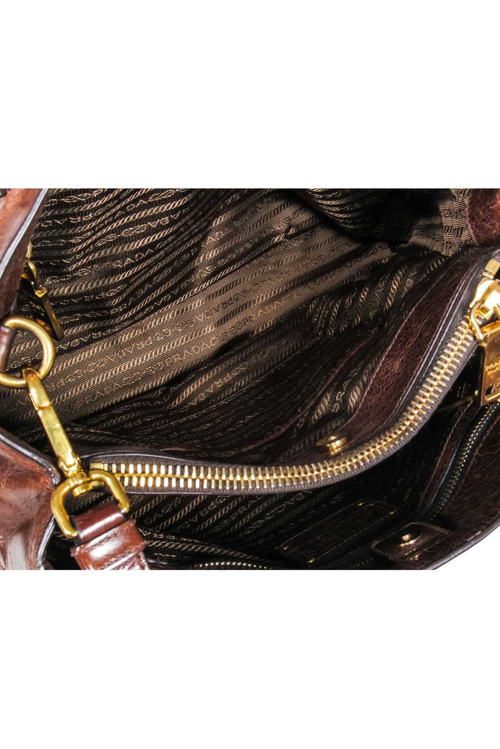 Prada - Brown "Vitello Shine" Handbag - image 5