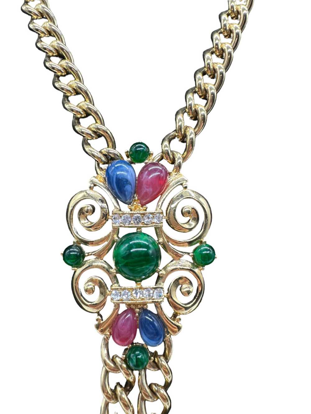 Trifari Jewels of India Lariat Style Necklace and… - image 3