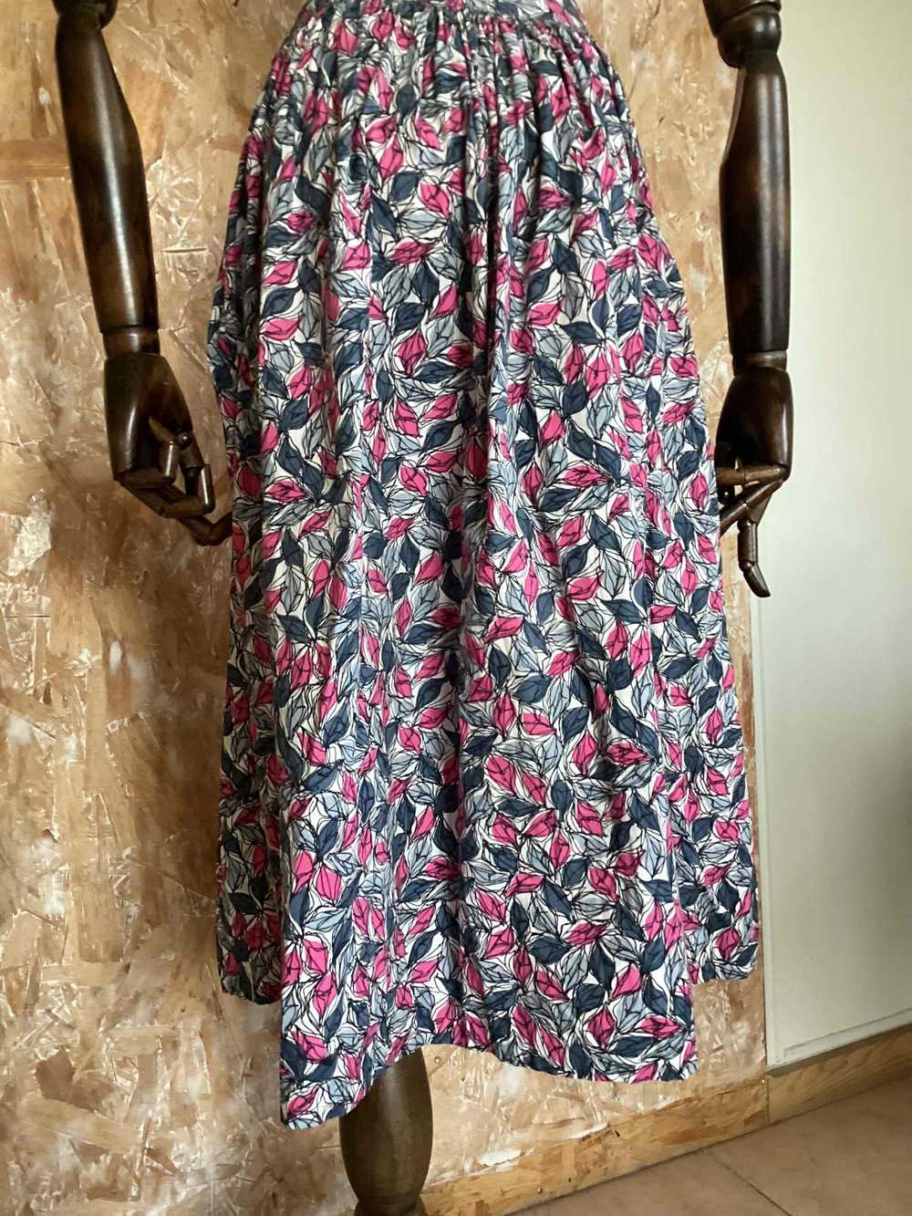 Cotton skirt - Floral cotton skirt 1960, made by … - image 5