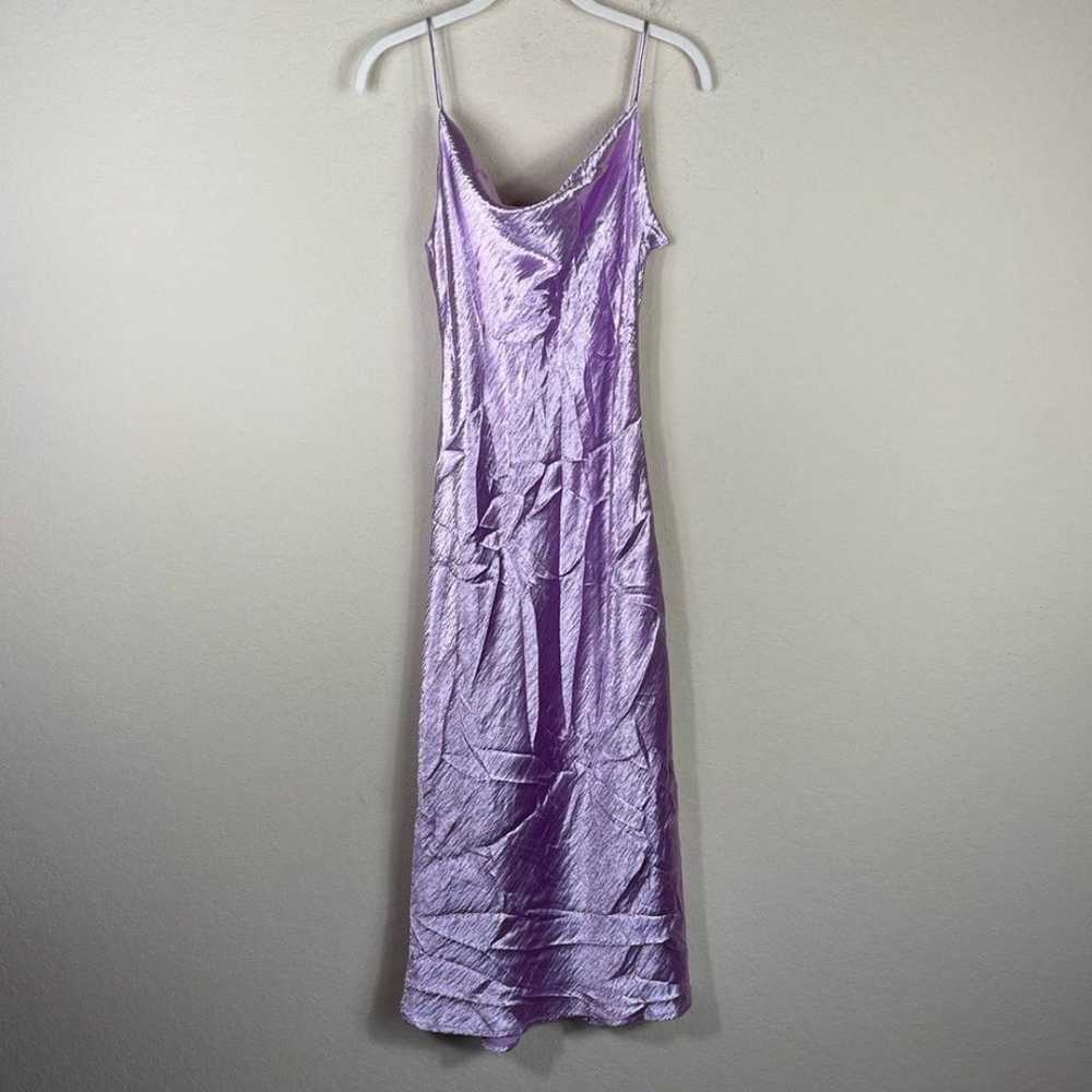 RESA Berri Cowl Neck Satin Slip Dress in Lavender… - image 3