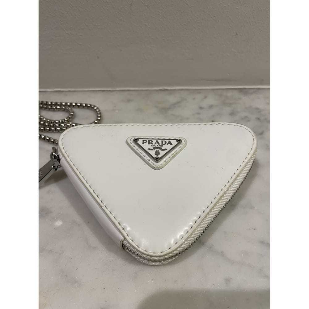 Prada Triangle leather clutch bag - image 2