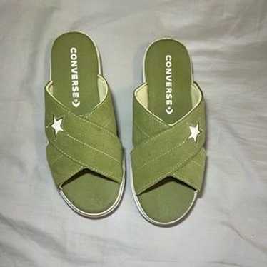 CONVERSE ADDICT ONE STAR® SANDAL 26cm Womens Converse One Star Sandal Slip Black/Egret/White SZ