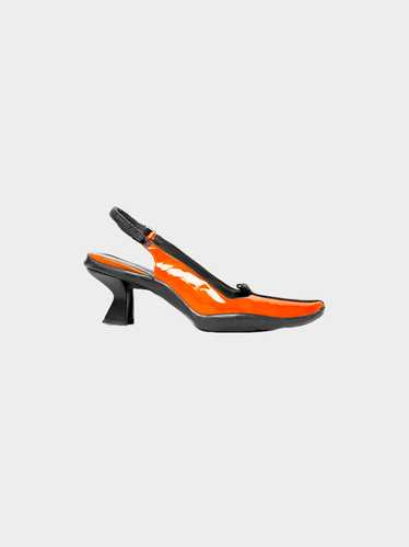 Prada FW 1999 Orange Patent Leather Heels