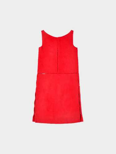 Prada FW 1998 Red Cut-out Wool Dress