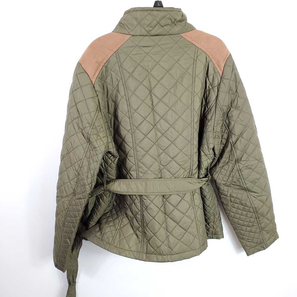 Laura Scott Women Olive Green Quilted Jacket L - image 2