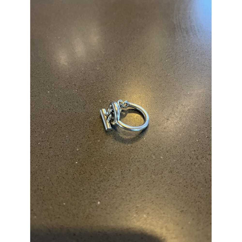 Hermès Croisette silver ring - image 2