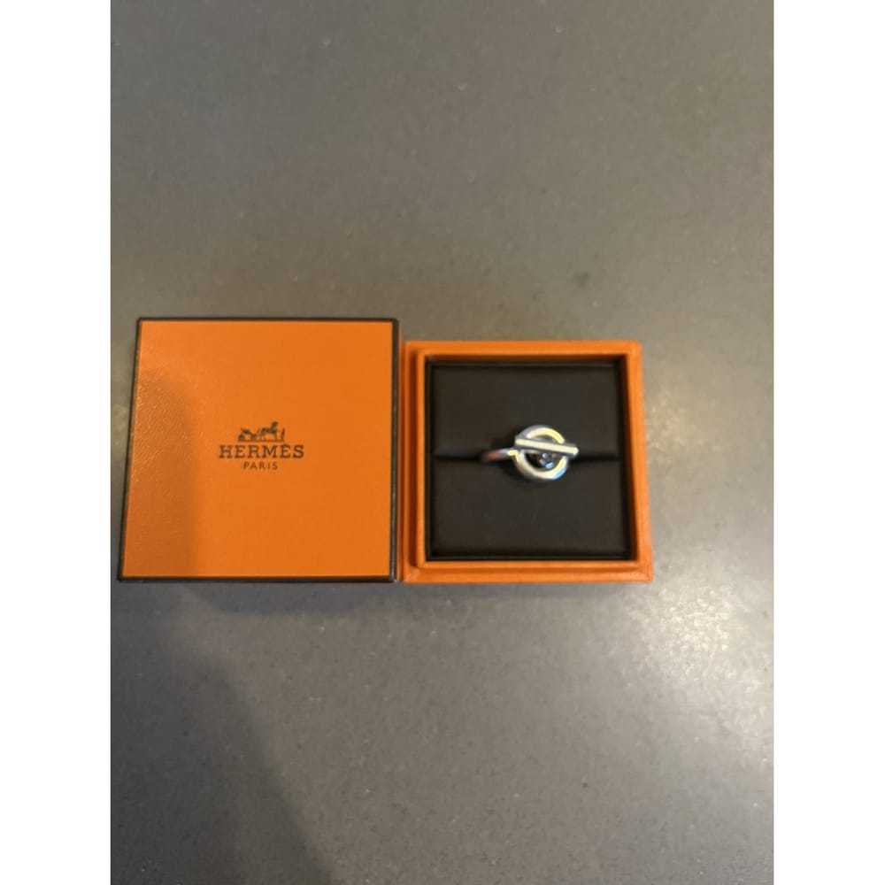 Hermès Croisette silver ring - image 5