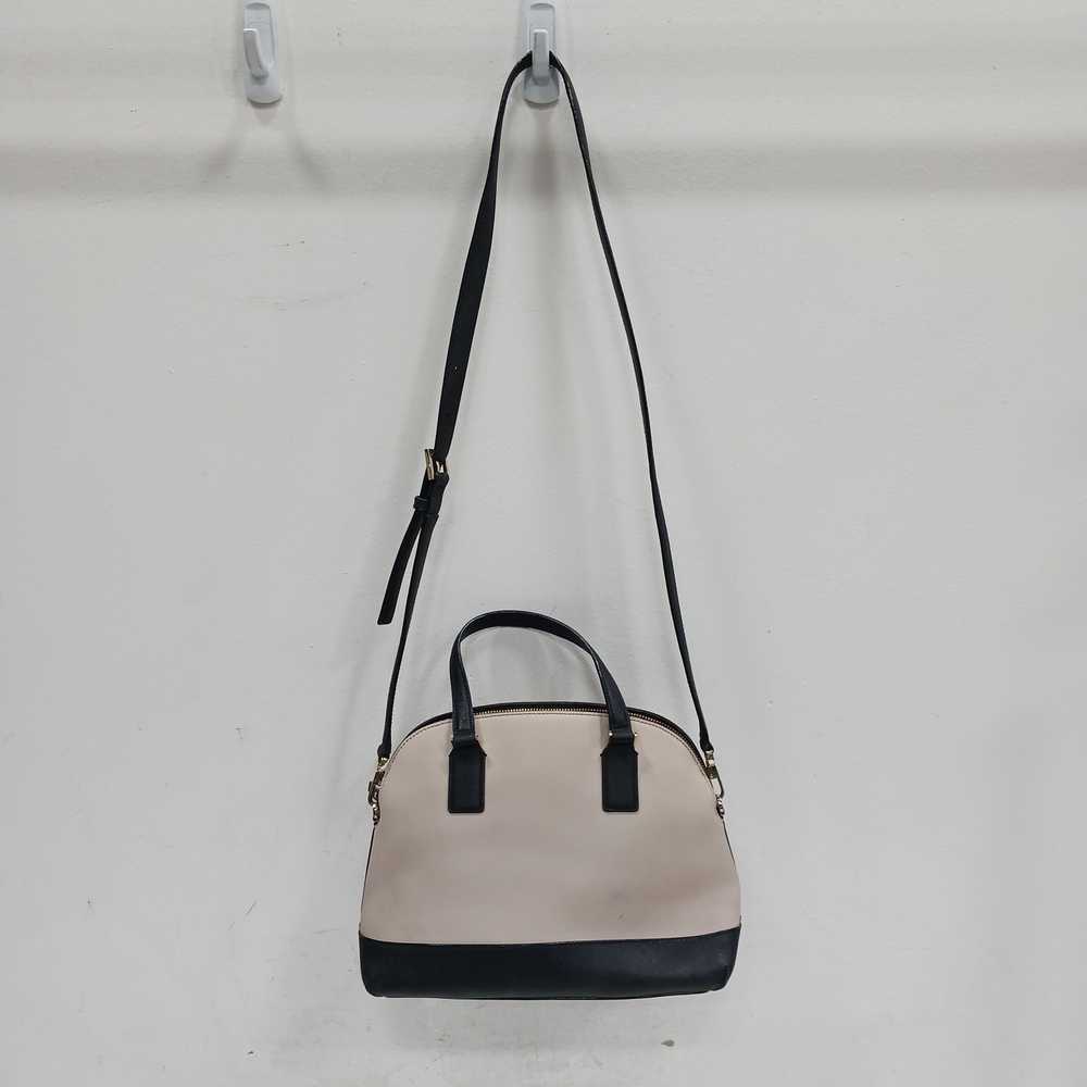 Kate Spade Beige & Black Leather Shoulder Handbag - image 2