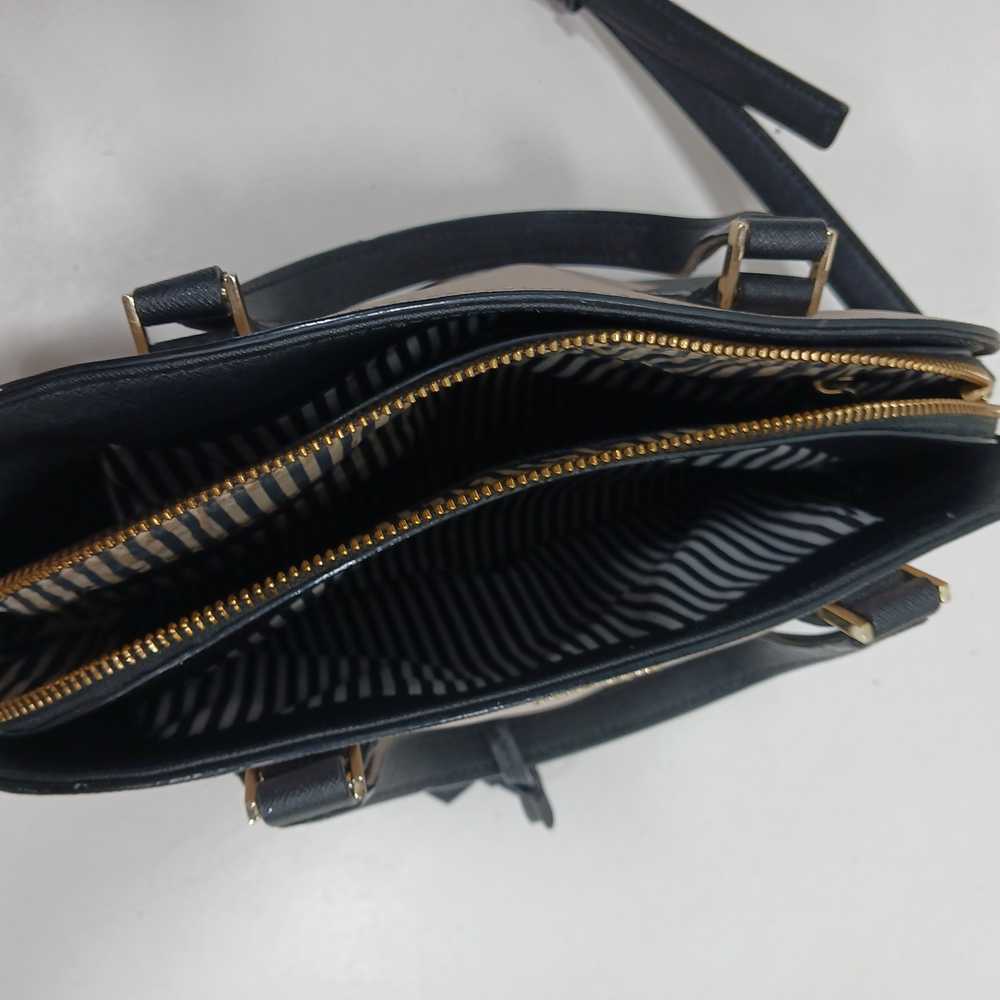 Kate Spade Beige & Black Leather Shoulder Handbag - image 4