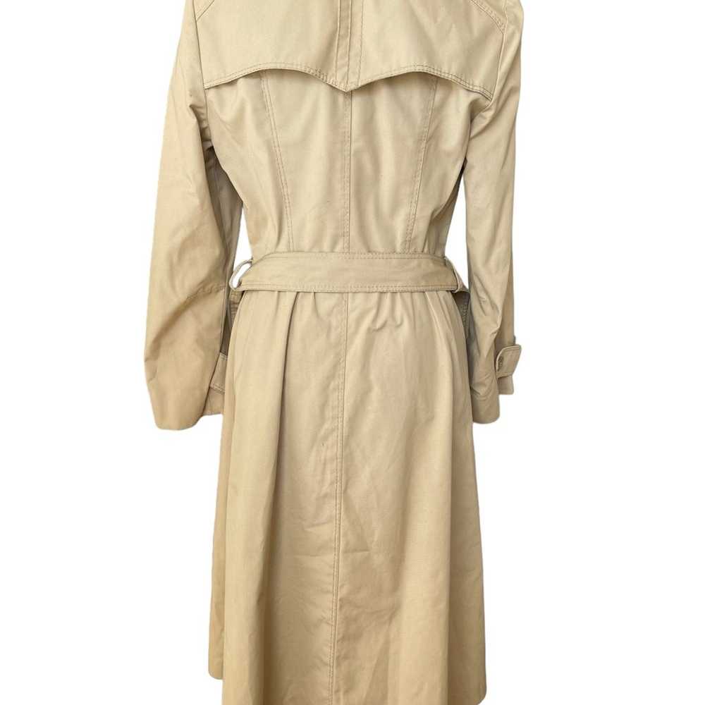 VTG Neiman Marcus Trench Coat Khaki Light Brown R… - image 3