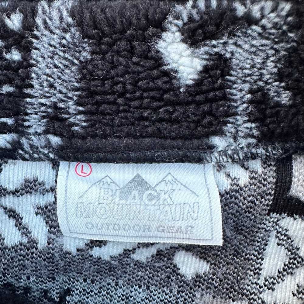 Vintage Black Mountain Fleece Jacket Retro Winter… - image 5