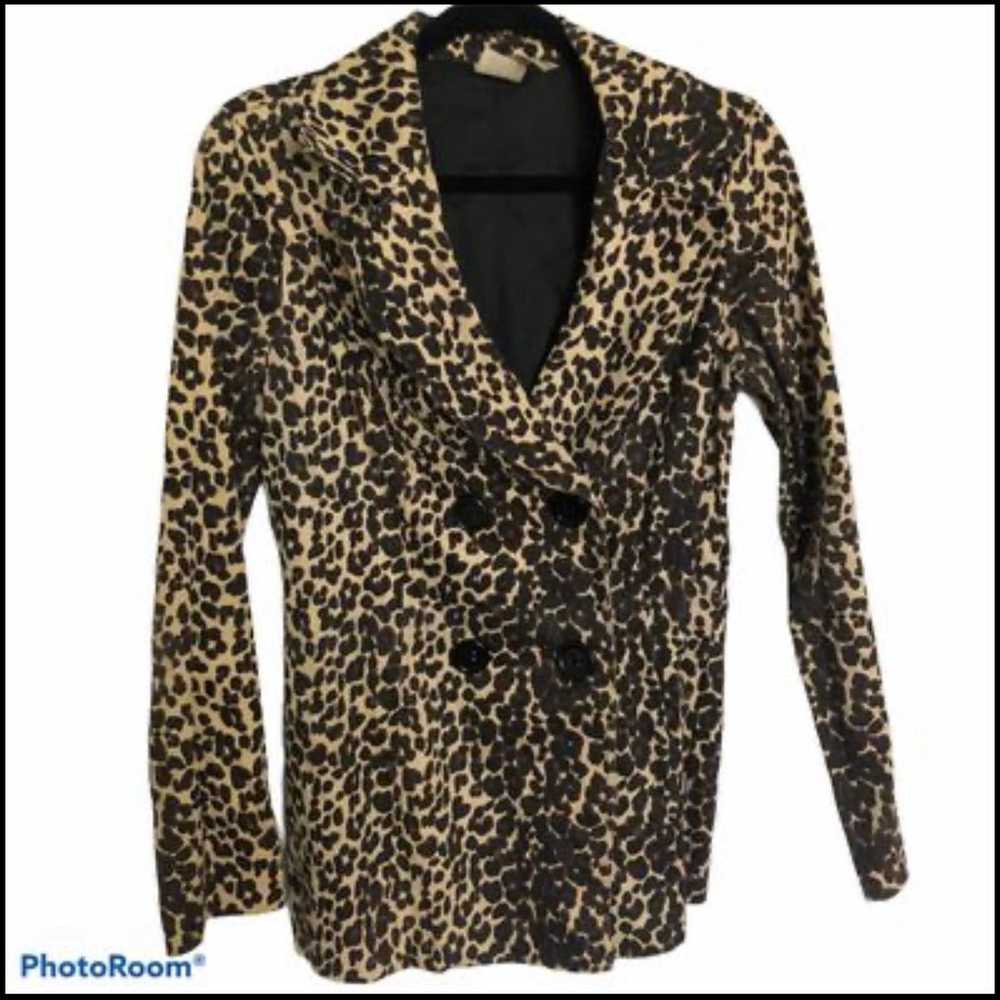Vintage Heart Soul lightweight leopard jacket siz… - image 3