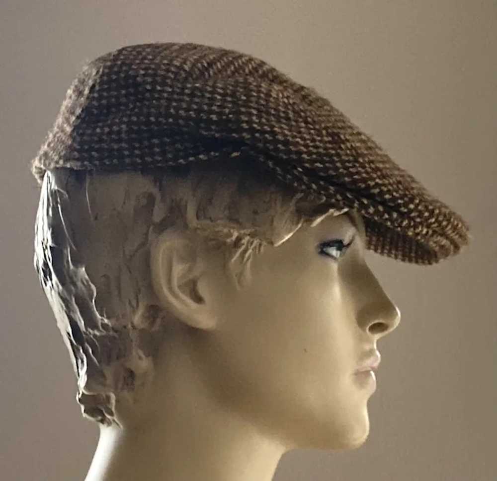 Vintage Hand Woven Wool Harris Tweed Newsboy Cap … - image 2