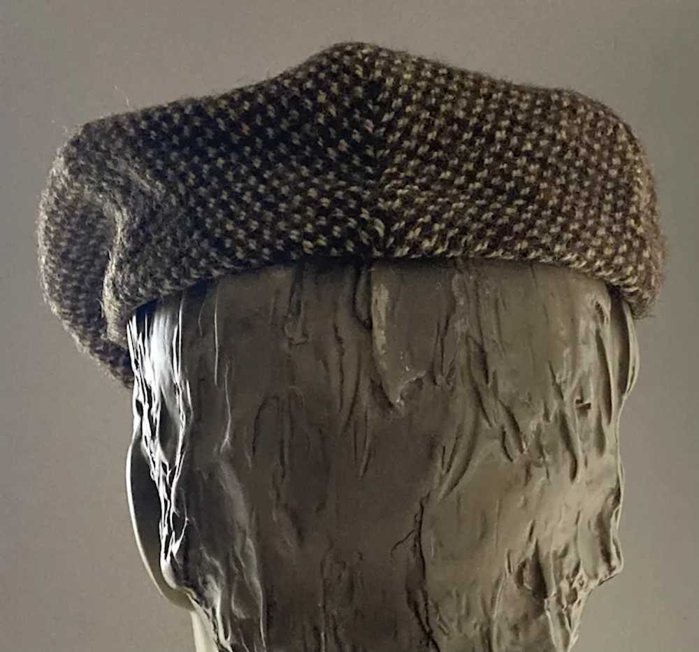Vintage Hand Woven Wool Harris Tweed Newsboy Cap … - image 3
