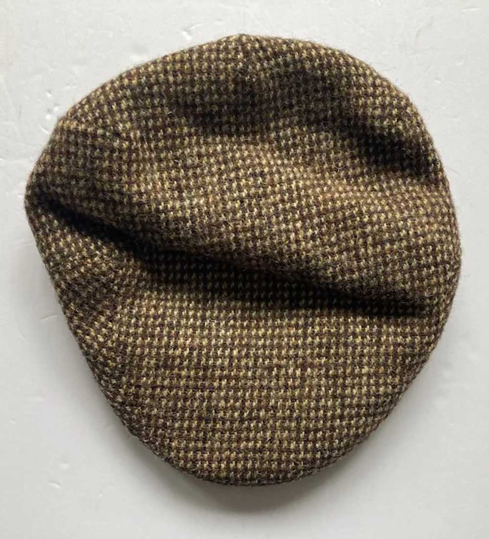 Vintage Hand Woven Wool Harris Tweed Newsboy Cap … - image 4