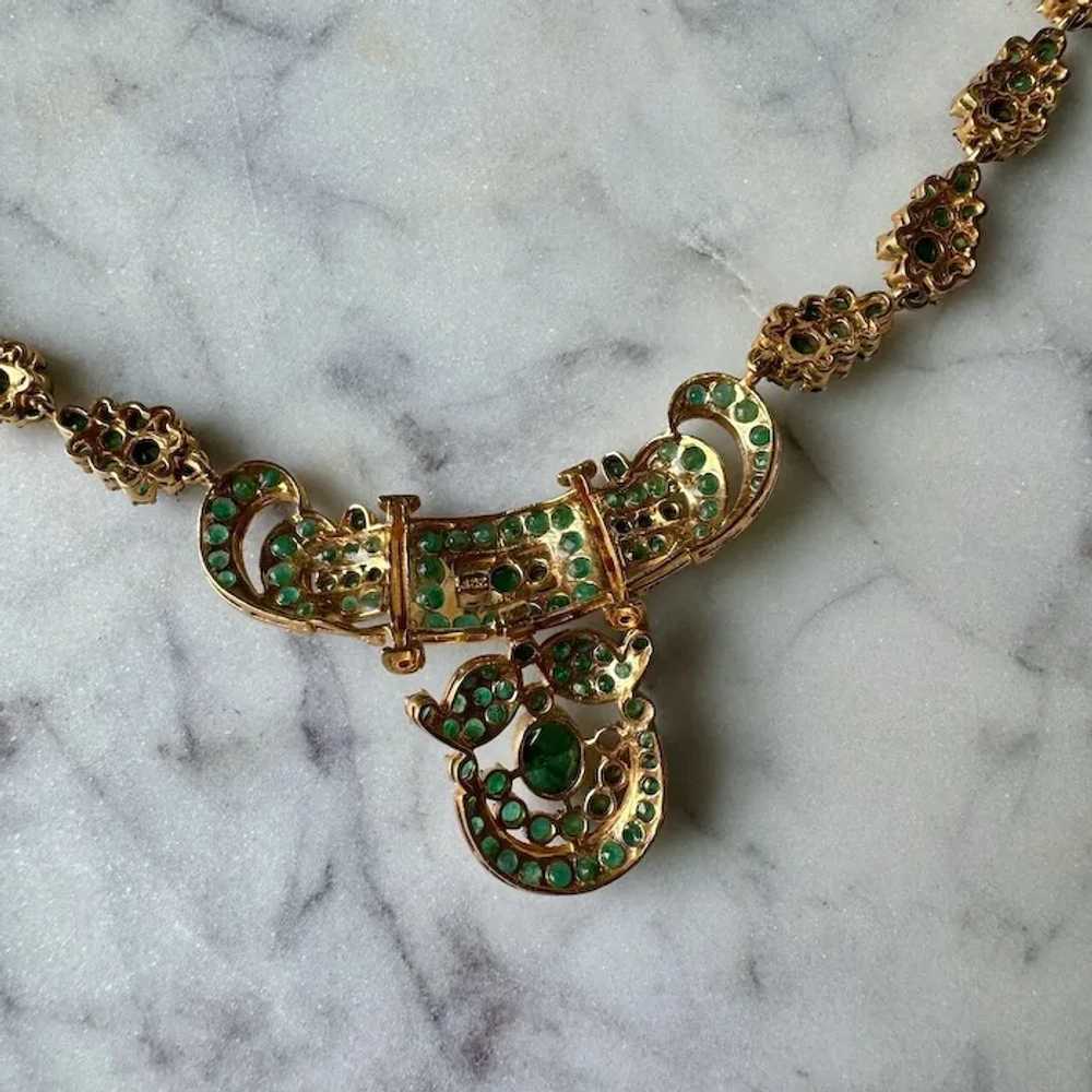 Gorgeous Indian Bohemian 22K Yellow Gold Emerald … - image 10