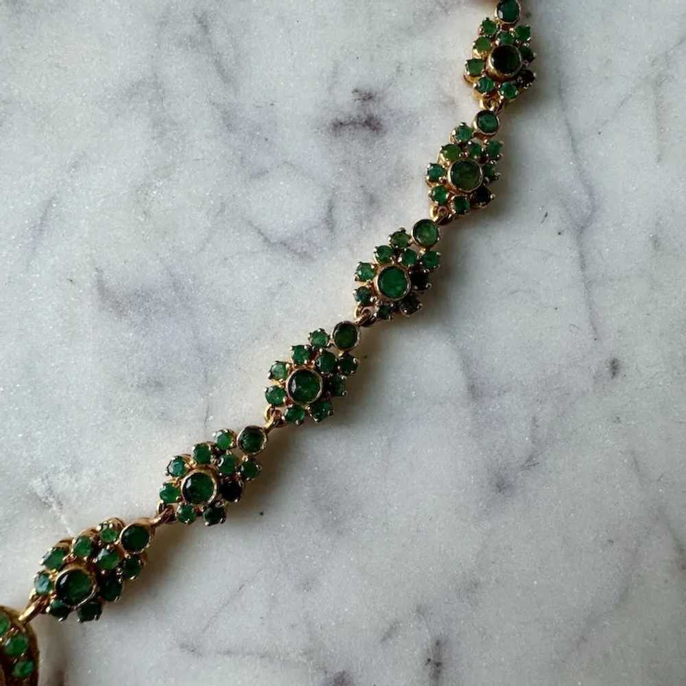 Gorgeous Indian Bohemian 22K Yellow Gold Emerald … - image 8