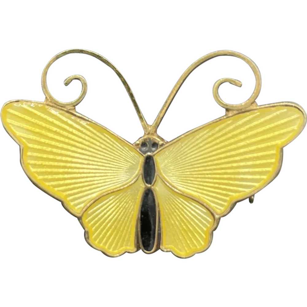 David-Andersen Norway sterling enamel butterfly p… - image 1