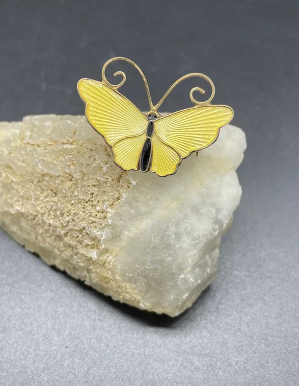 David-Andersen Norway sterling enamel butterfly p… - image 2