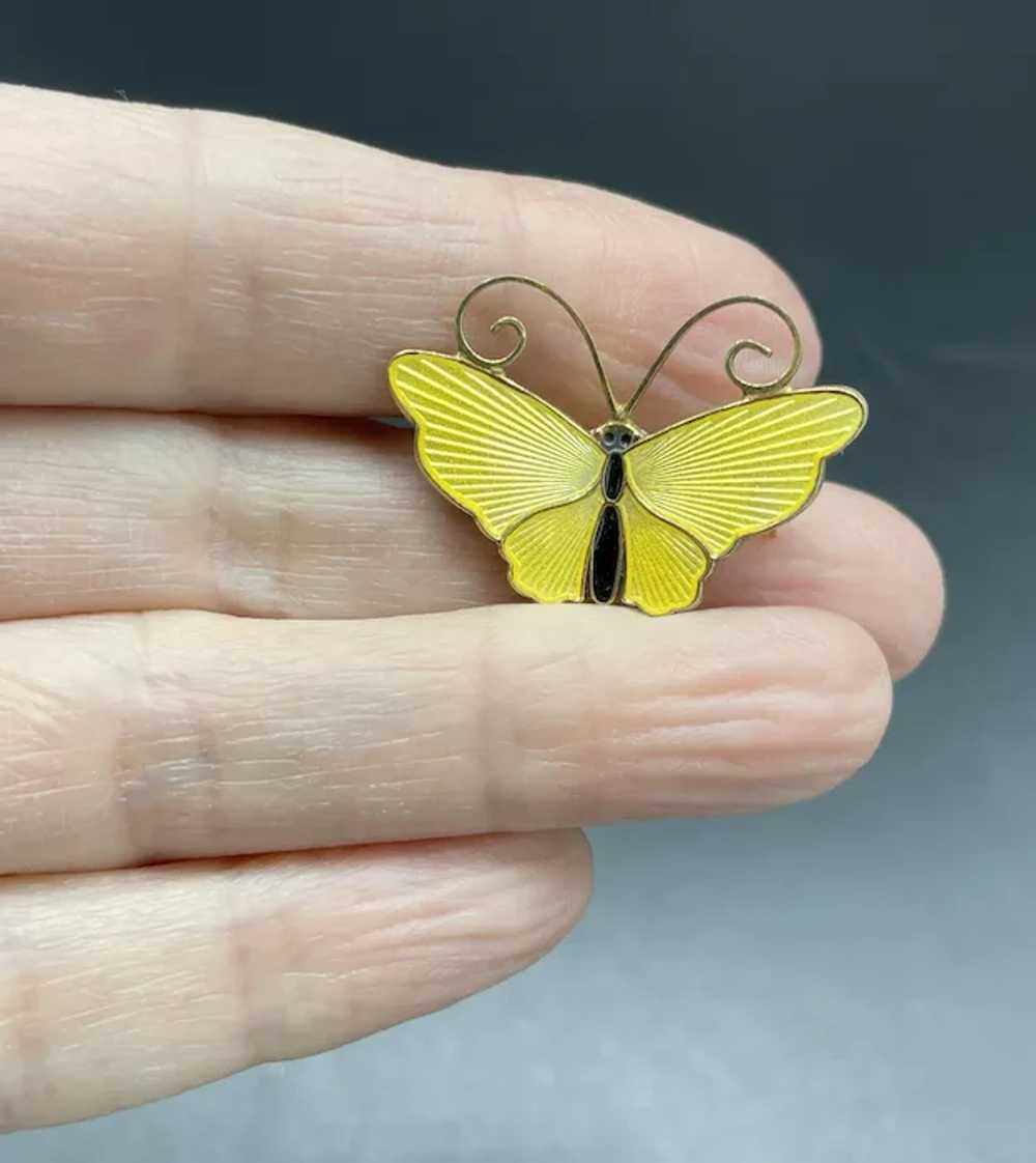 David-Andersen Norway sterling enamel butterfly p… - image 7