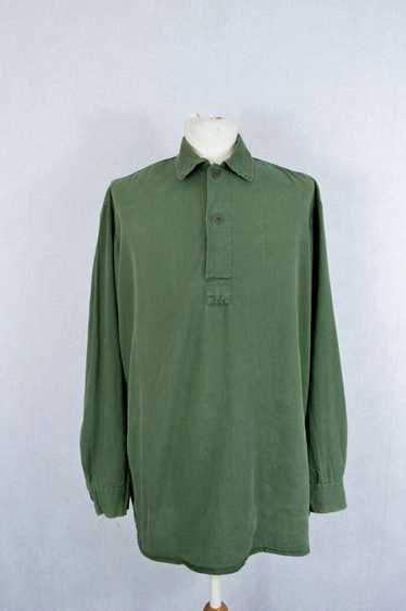 Vintage Swedish Smock Shirts 1980s Button Down Top
