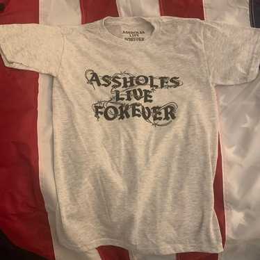 Assholes Live Forever Grey Tee Barb Wire Small