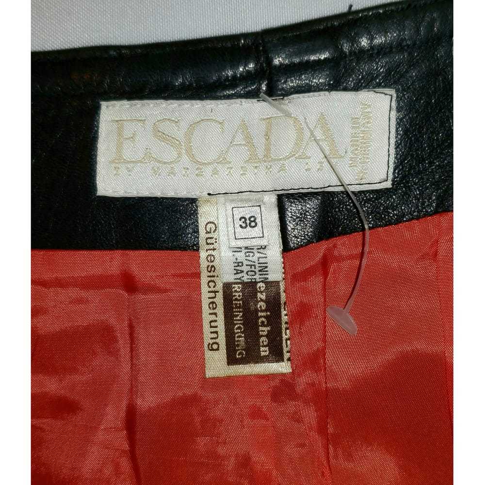 Escada Leather mid-length skirt - image 3