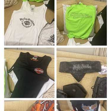 Bundle of Harley and bike shirts small med cpl la… - image 1