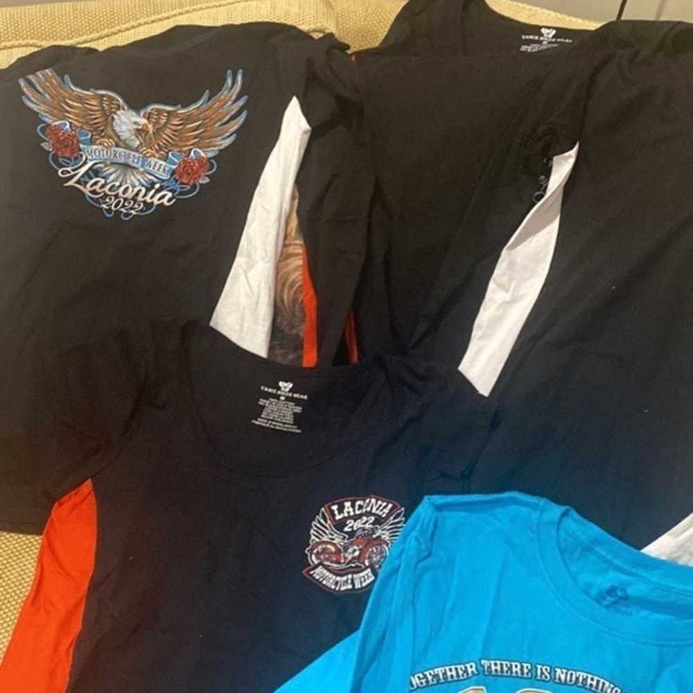 Bundle of Harley and bike shirts small med cpl la… - image 4