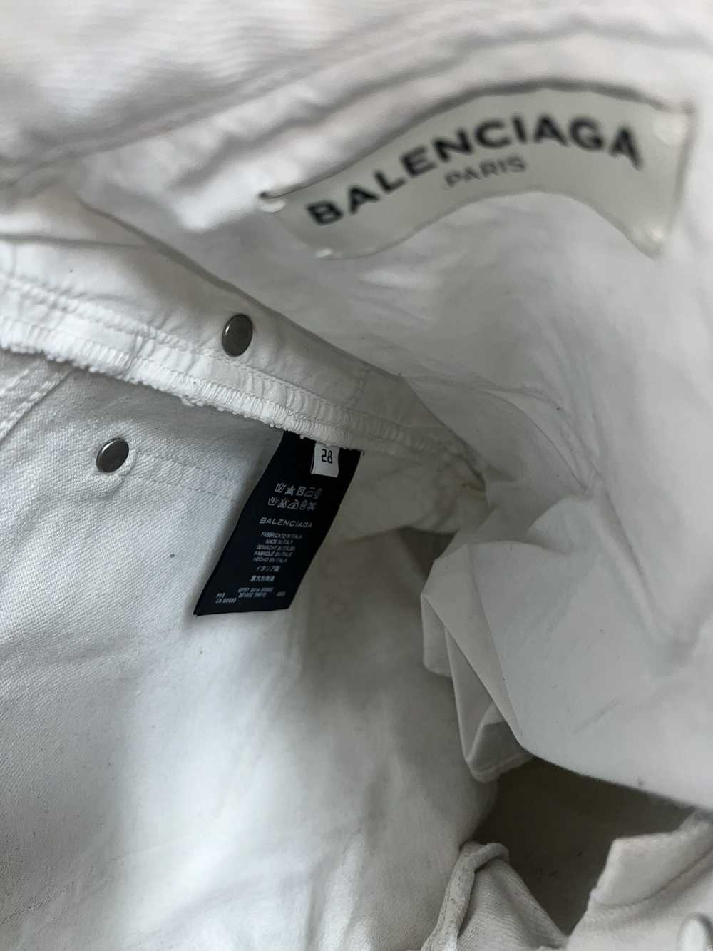 Balenciaga White paint cracked jean - image 6