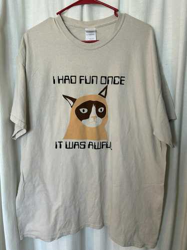 Gildan Tee: grumpy cat i had fun once it was awful