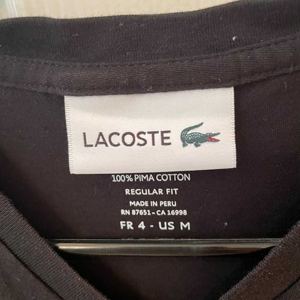 Lacoste Men's V-Neck Pima Cotton Jersey T-Shirt S… - image 2