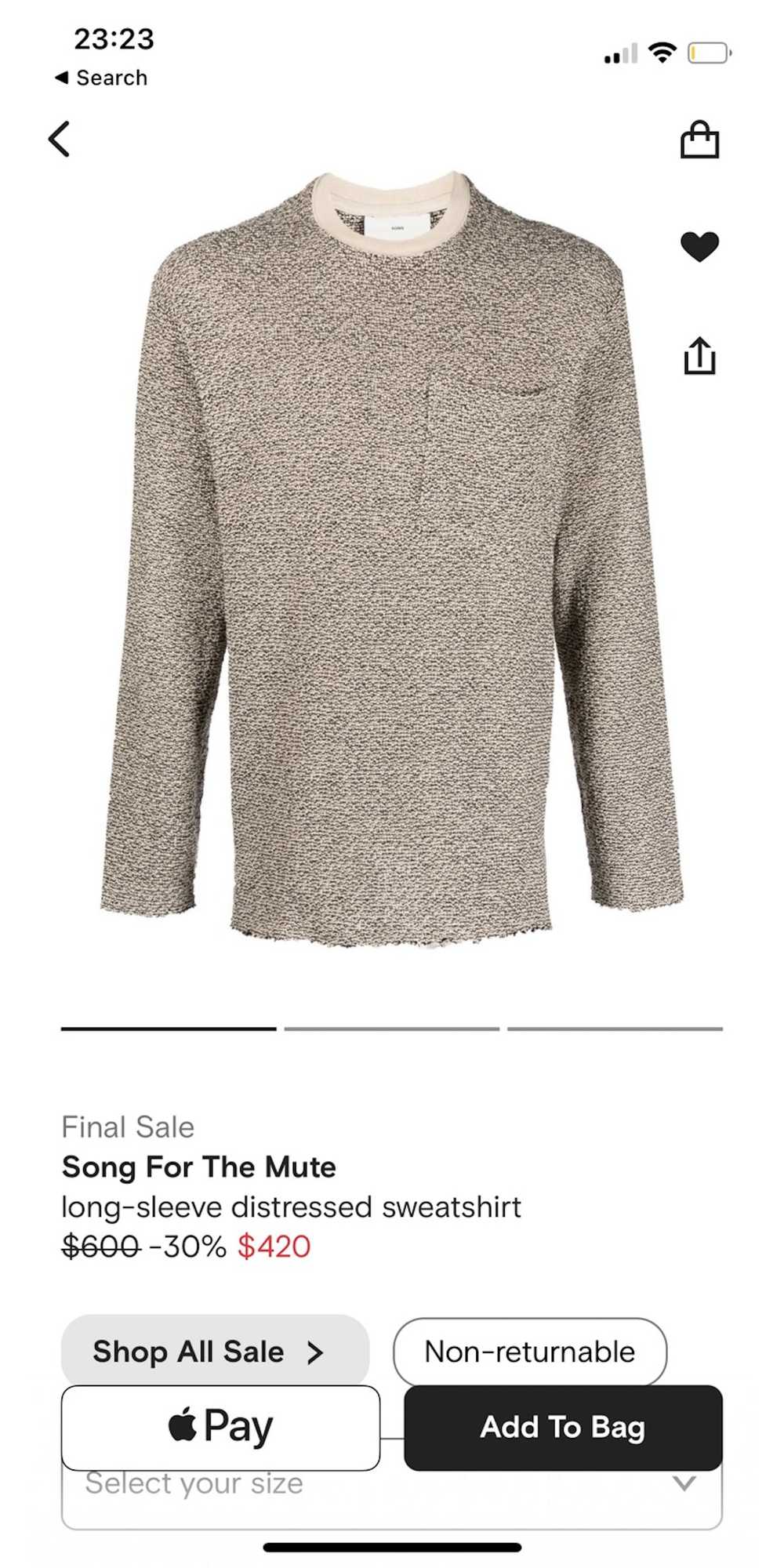 Song For The Mute Crew Neck Sweater - image 2