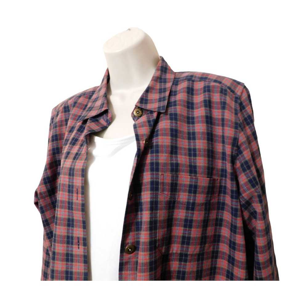 Other Christopher & Banks Shirt Jacket L Red Blue… - image 2