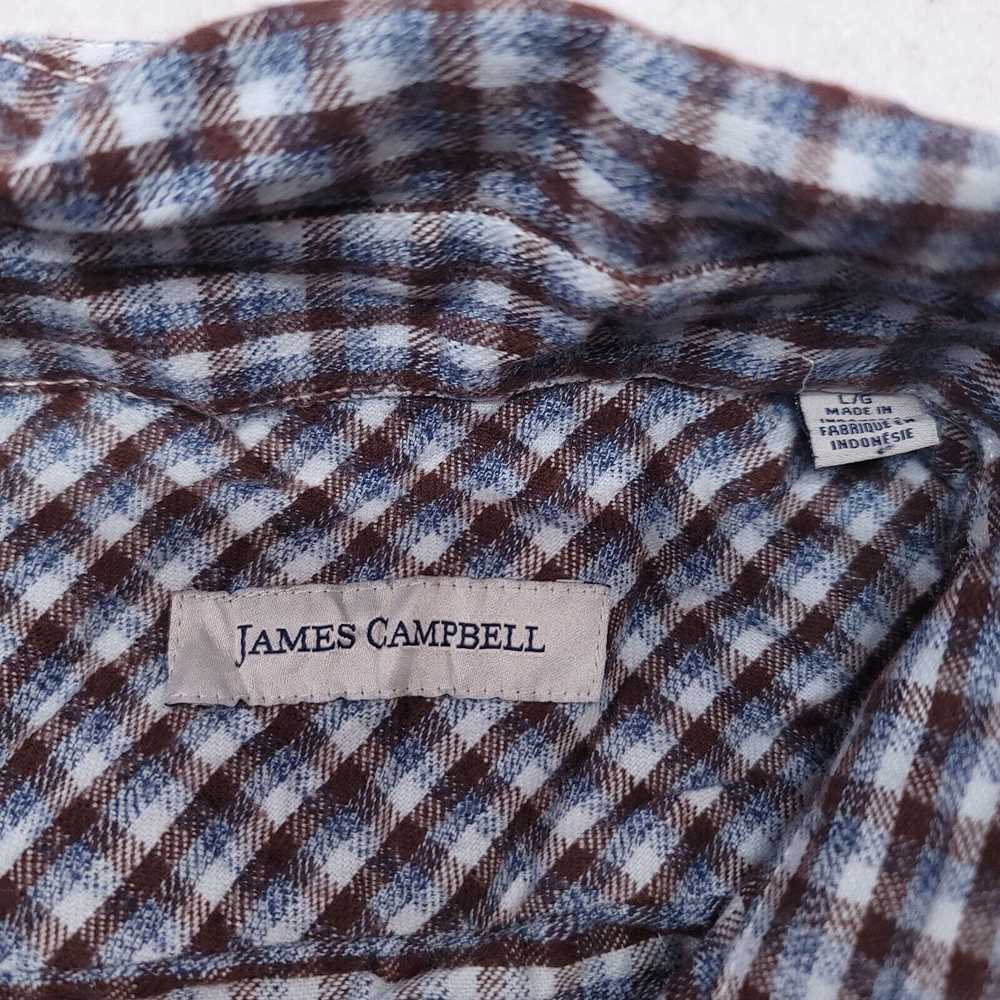 James Campbell James Campbell Gingham Flannel Shi… - image 3