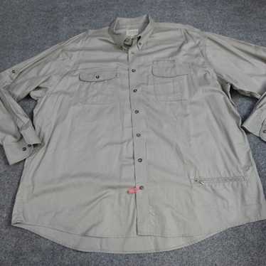 Cabelas Cabelas Shirt 3XL Beige Button Down Tab Sl