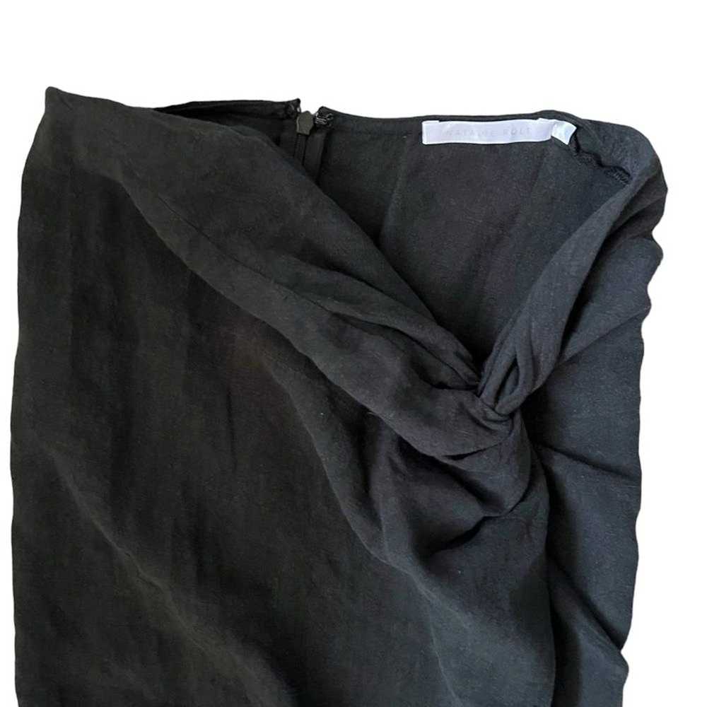 Other Natalie Rolt Kaia Slit Linen Midi Skirt Bla… - image 6