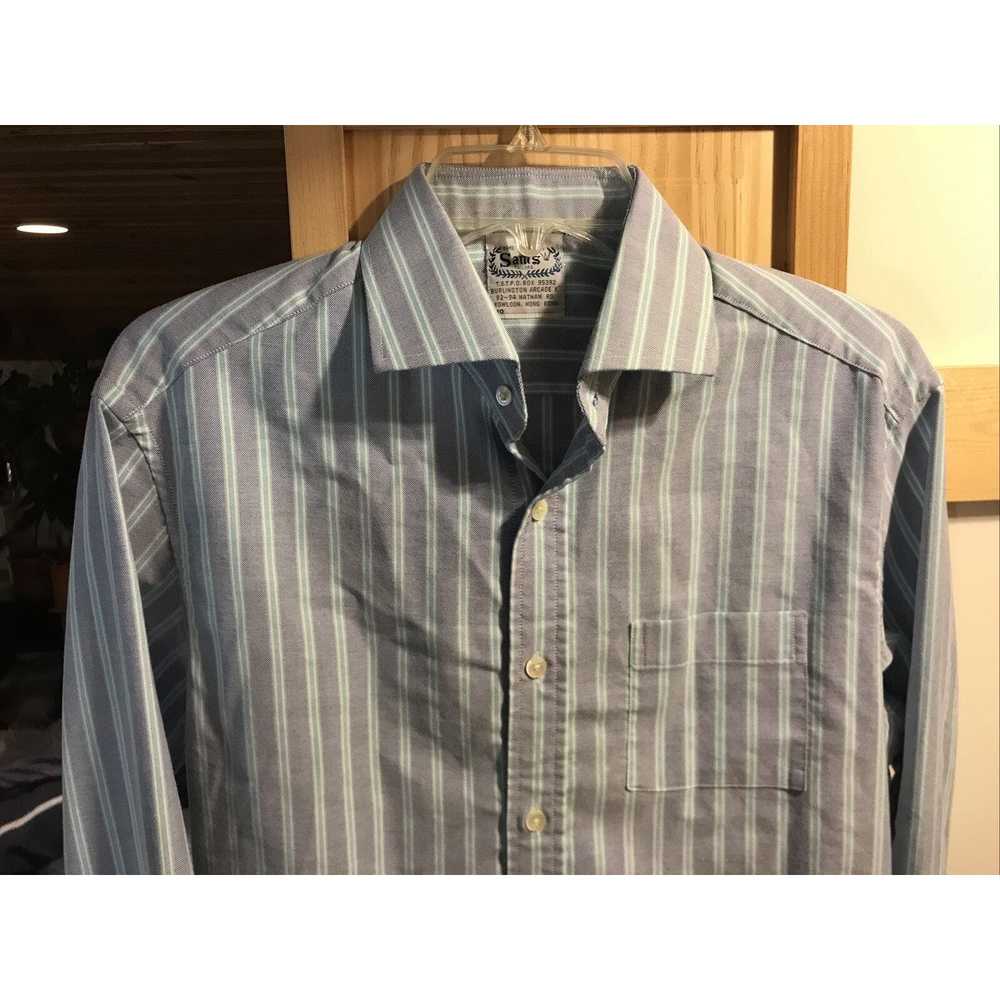 Other Sam’s Tailors Vintage Men’s M Blue Striped … - image 8