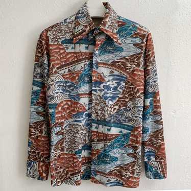 Retro Seventies Print Disco Shirt: 70s -Huk A Poo- Unisex Ladies