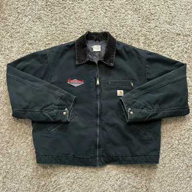 Vintage Carhartt Detroit Blanket Lined Work Jacket Wip Black Made in Mexico