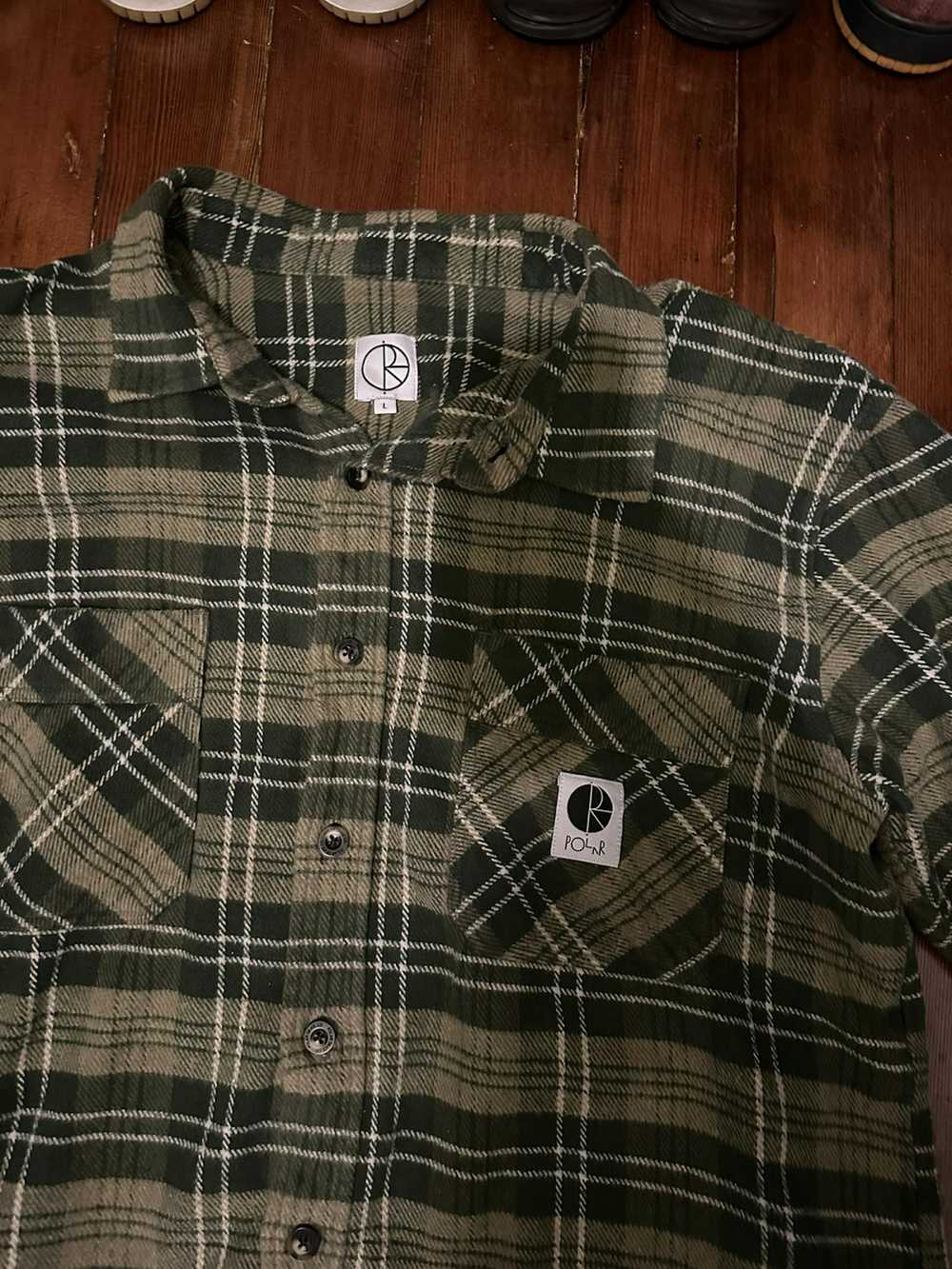 Polar Skate Co. Polar skate co. flannel sz L - image 2